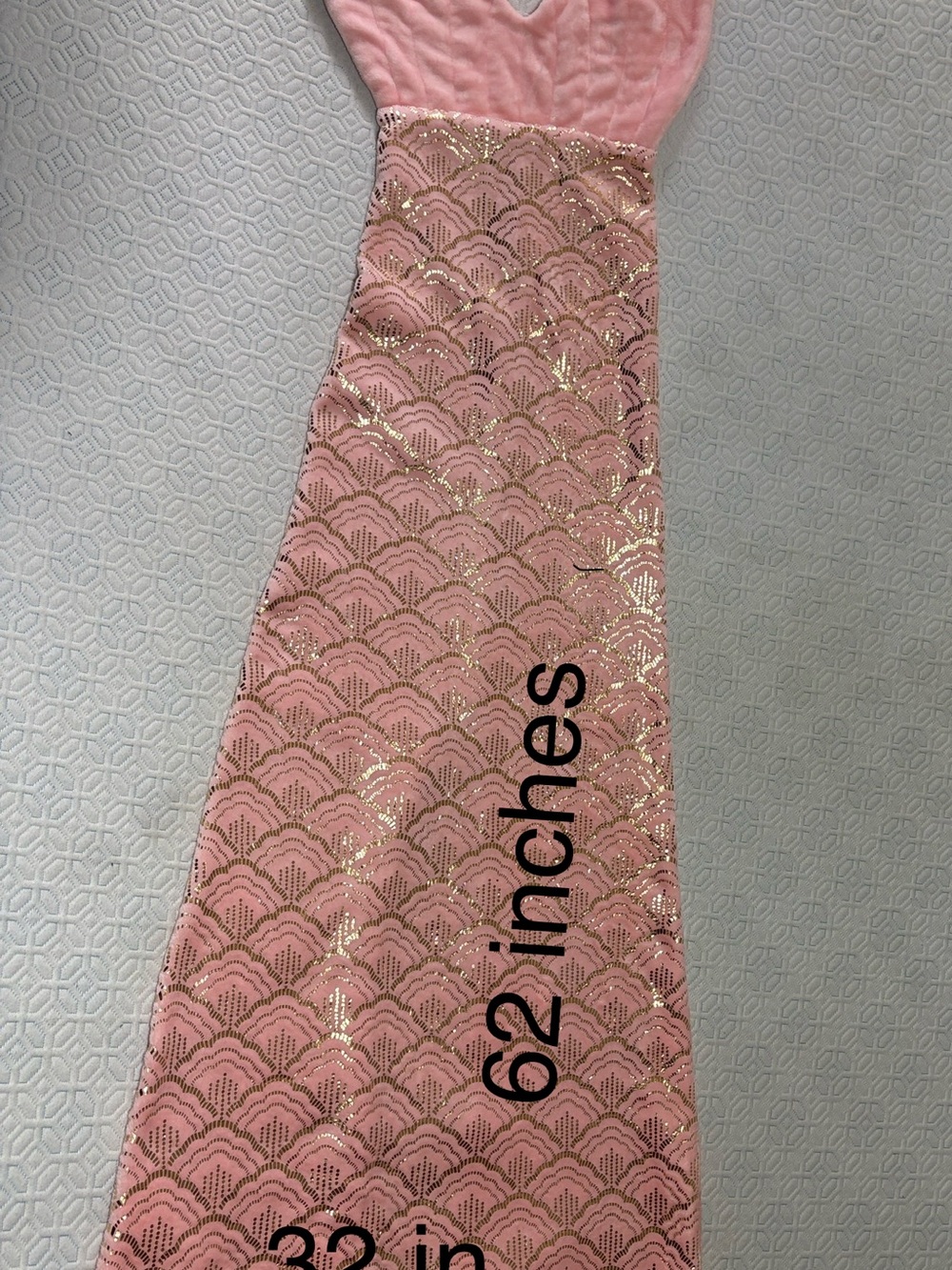 Pillowfort Pink Maxi Dress with Gold Sequin Shell Pattern